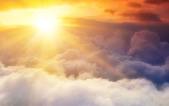Beautiful Image of Sun and Clouds: A Course in Miracles