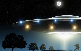 UFO with Full Moon: UFOs & Extraterrestrial Intelligence