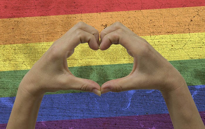 Rainbow Flag with Heart Hands: Sexual Identity and Spirituality